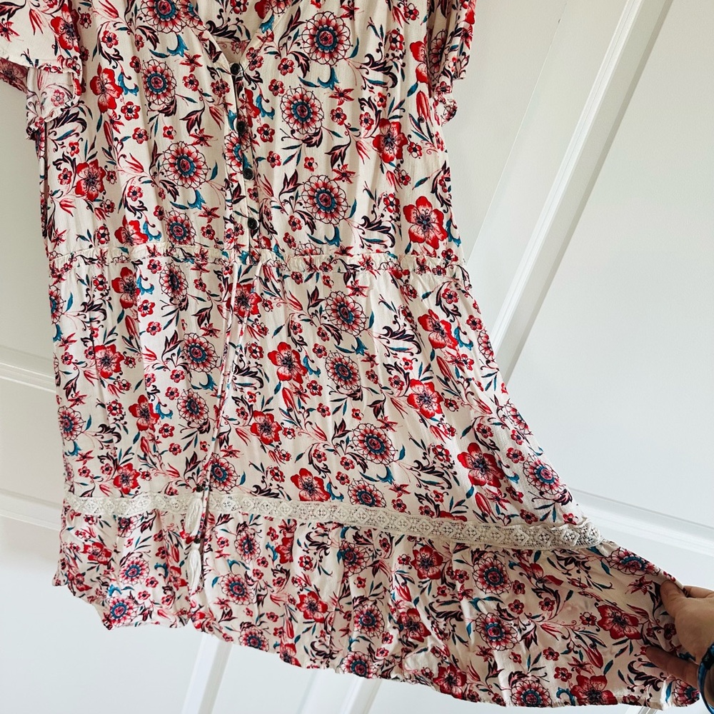 Knox Rose Red and Blue Floral Mini Dress - Picture 4 of 13